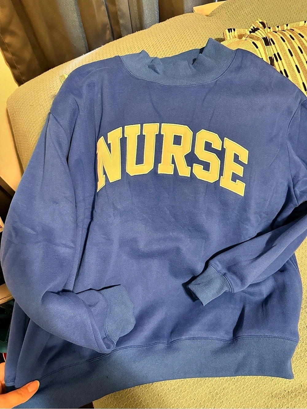 Seven2Seven 727 Nurse Mockneck Blue Size XL NWT